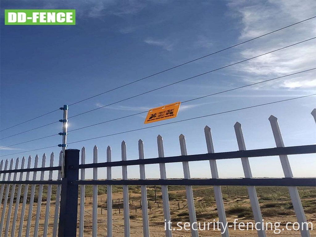 Fence di sicurezza elettrica per la parete di protezione perimetrale.